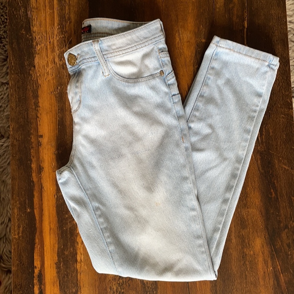 Sapphire Red Mid Rise Stretch Jeans Small
